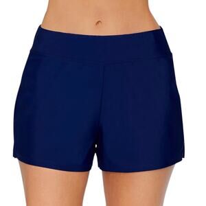 Island Escape Women’s Pull On Swimsuit Shorts Navy Size 8